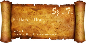 Szikra Tibor névjegykártya